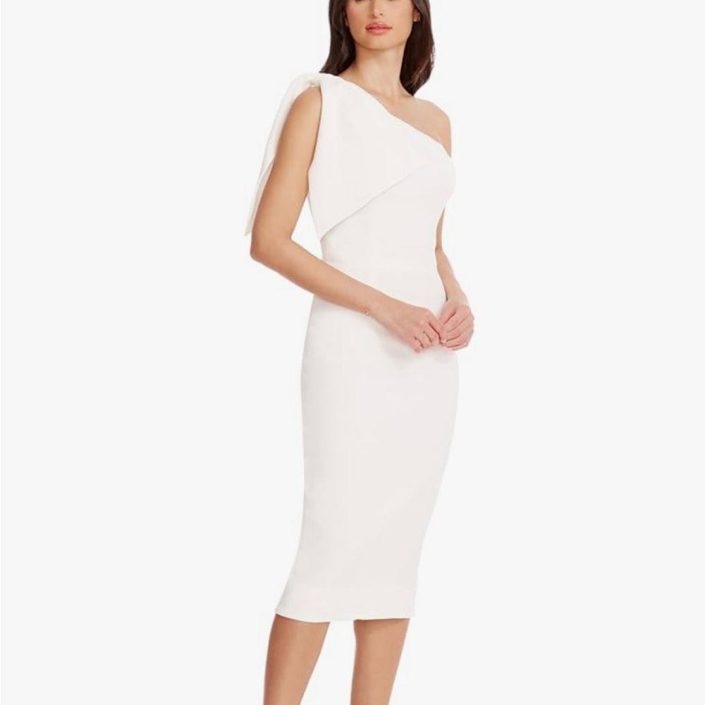 Dress the Population White One-Shoulder Dress